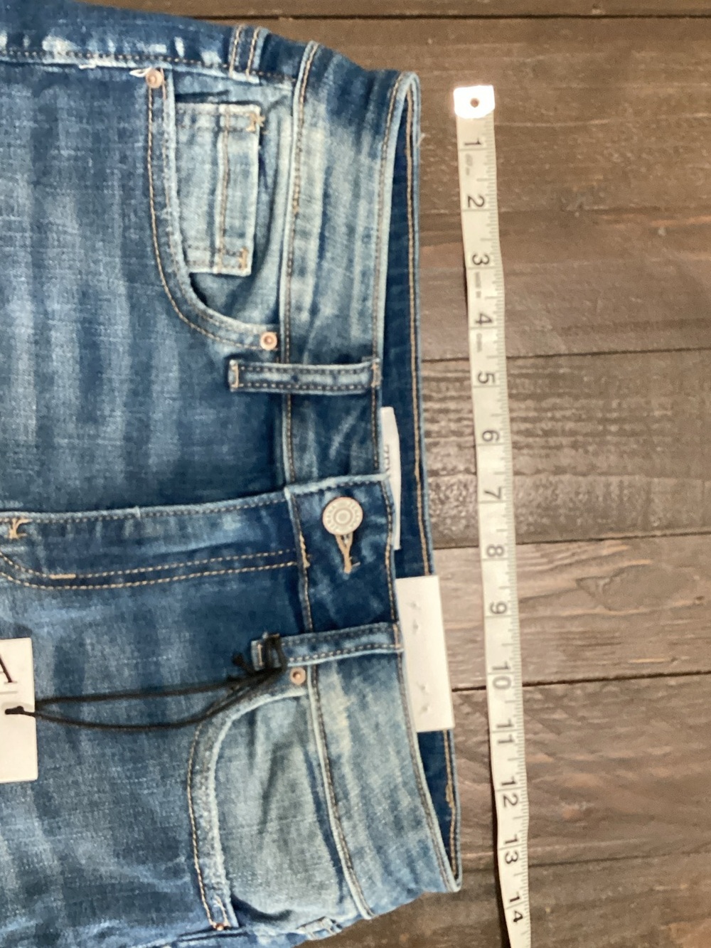 Zenana Outfitters Distressed Blue Denim Jean Shorts‎ - Picture 5 of 7